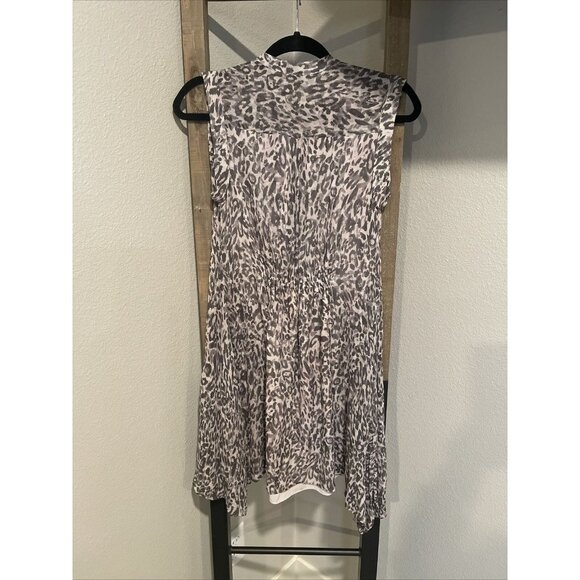 All Saints Women’s Clary Pattern Dress Sleeveless Mini Size Small Pink/Gray Sml - Picture 9 of 9